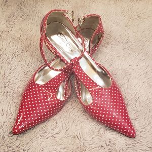 Ann Creek women's Retro Vivian Polka dot heels 7.5